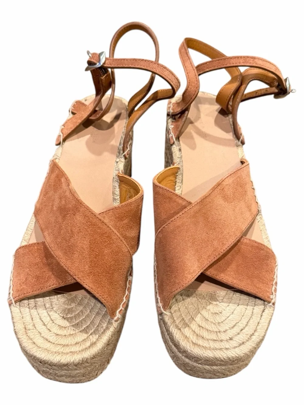 rag & bone Tan Suede Espadrille Platform Sandal
